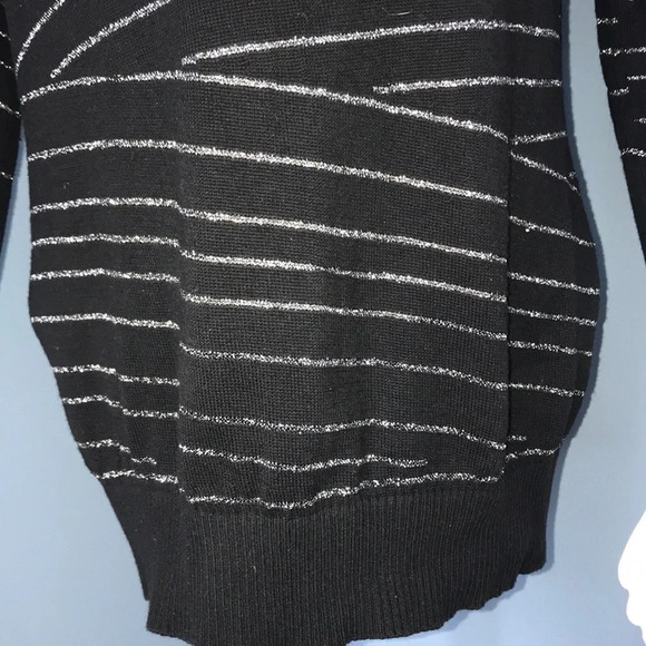 Armani Exchange Black Metallic Striped Sweater med - Picture 7 of 7